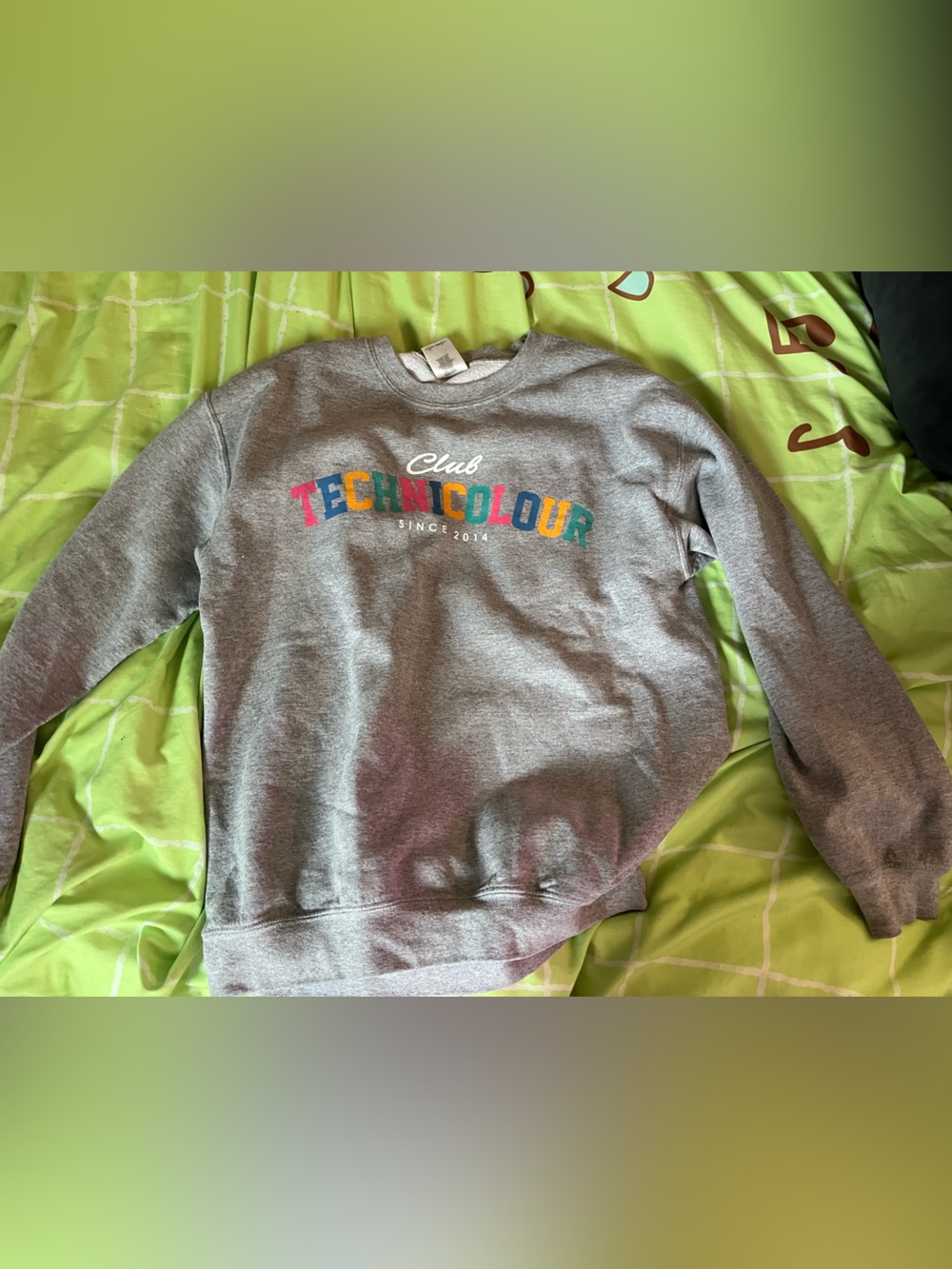 Gildan Grey Sweatshirt with Multicolor TechniColour Logo